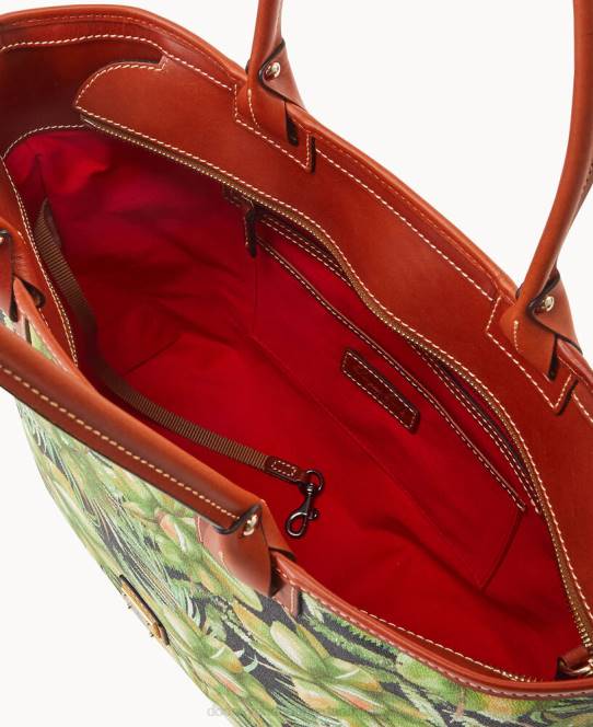 Dooney & Bourke håndflade stor lynlås-tote JV0J1495 poser trækul