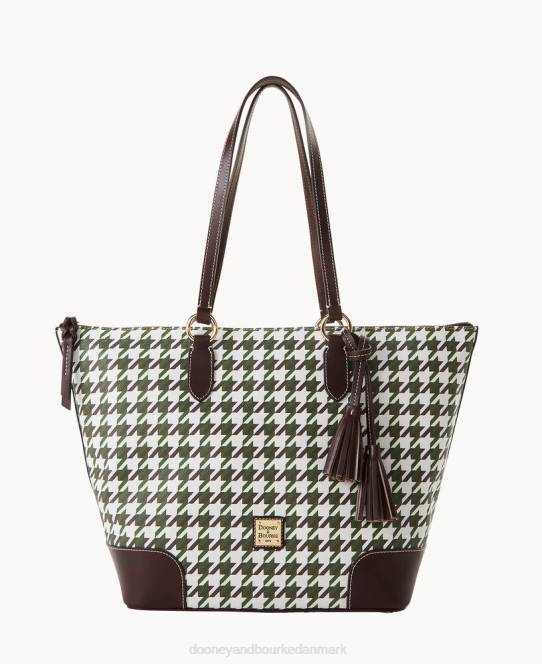 Dooney & Bourke houndstooth karriere-tote JV0J1407 poser grøn