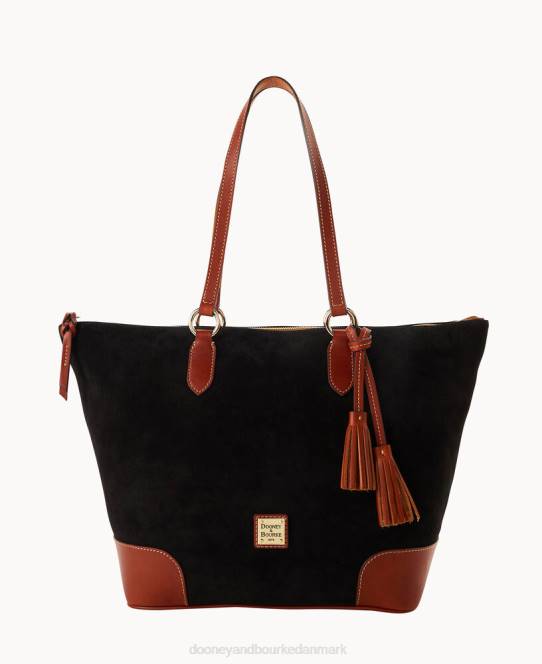 Dooney & Bourke karriere-tote i ruskind JV0J1486 poser sort