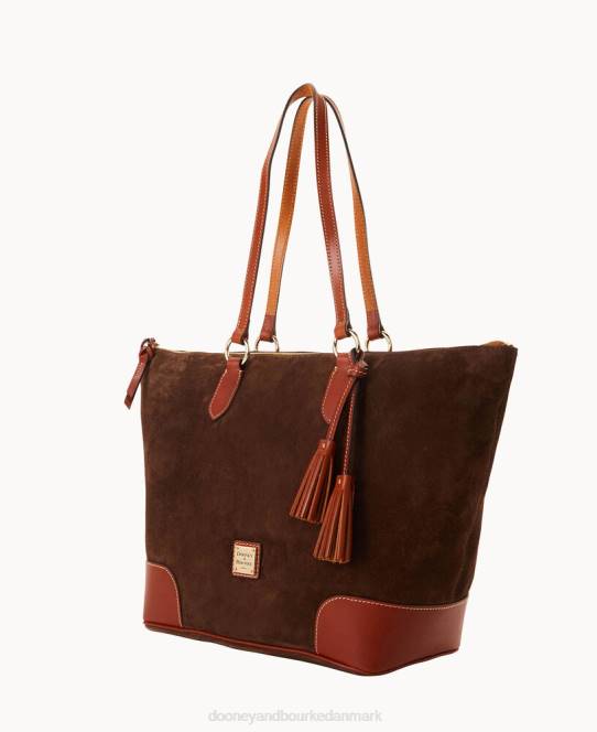 Dooney & Bourke karriere-tote i ruskind JV0J1487 poser brun tmoro