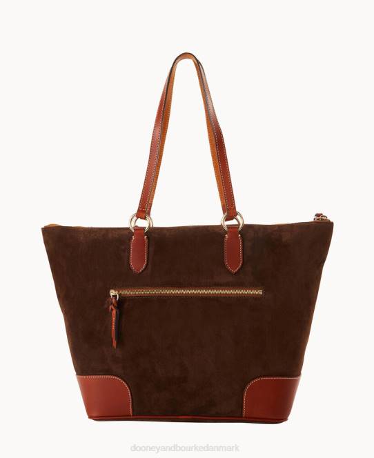 Dooney & Bourke karriere-tote i ruskind JV0J1487 poser brun tmoro