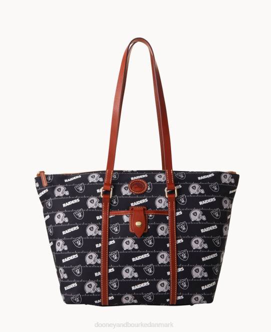 Dooney & Bourke nfl stor pose med lynlås JV0J1094 poser raiders