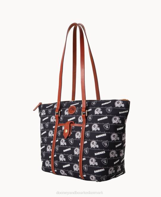 Dooney & Bourke nfl stor pose med lynlås JV0J1094 poser raiders
