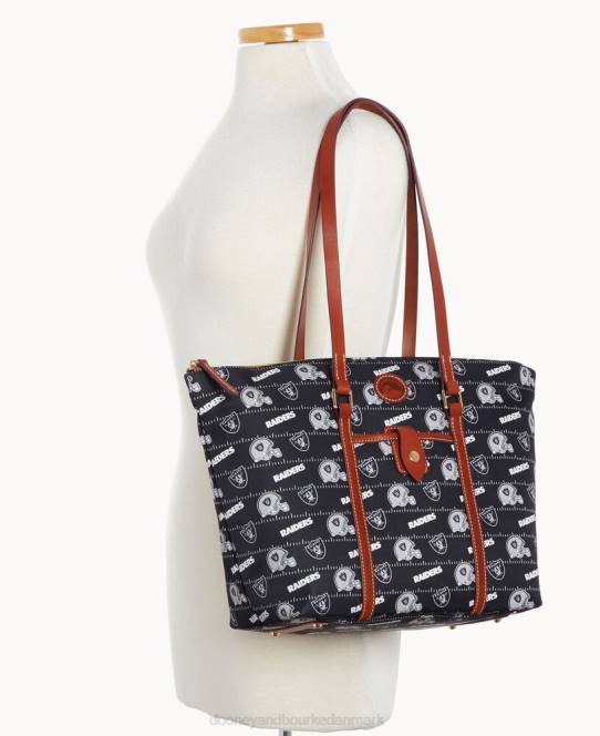 Dooney & Bourke nfl stor pose med lynlås JV0J1094 poser raiders