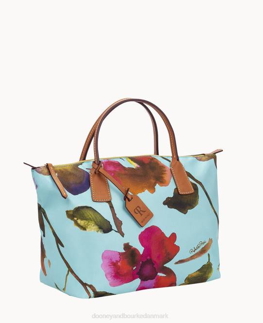 Dooney & Bourke roberta pieri blomst klassisk lille robertina-tote JV0J1132 poser lyseblå