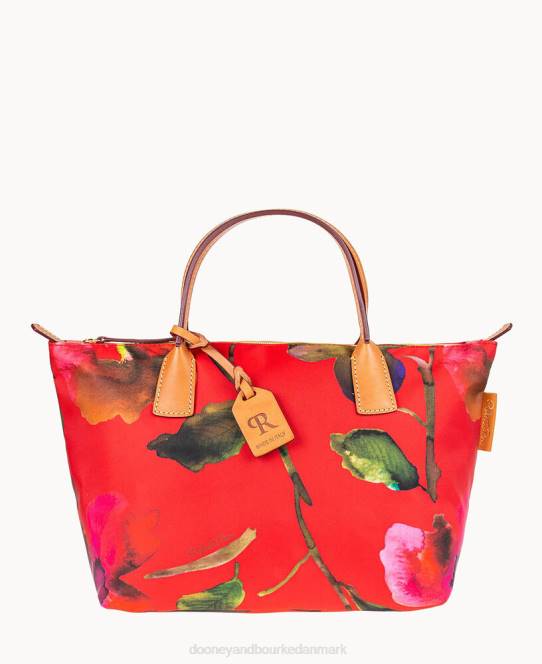 Dooney & Bourke roberta pieri blomst klassisk lille robertina-tote JV0J1135 poser rød