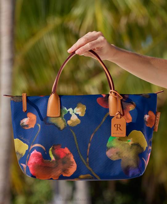 Dooney & Bourke roberta pieri blomst klassisk lille robertina-tote JV0J1135 poser rød