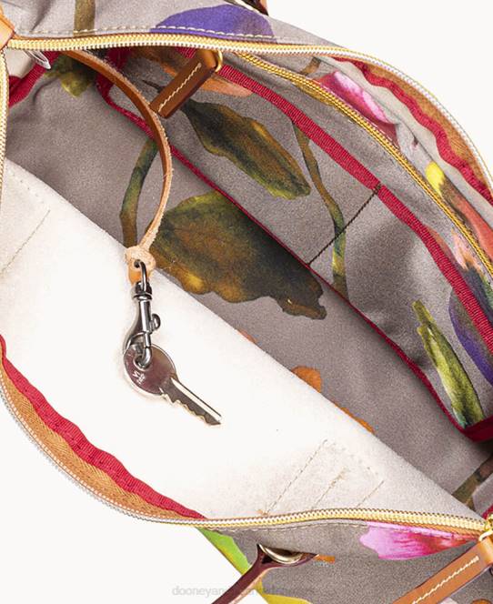 Dooney & Bourke roberta pieri blomst klassisk lille robertina-tote JV0J1136 poser taupe