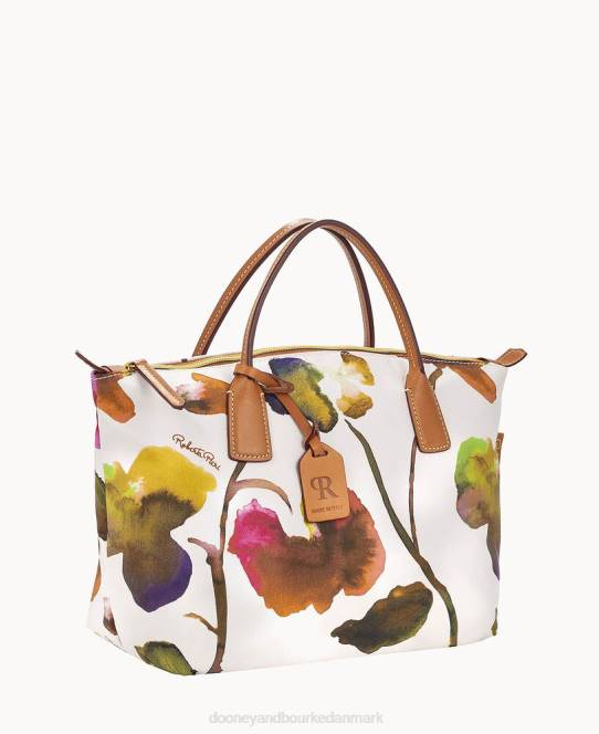Dooney & Bourke roberta pieri blomst klassisk lille robertina-tote JV0J1137 poser hvid