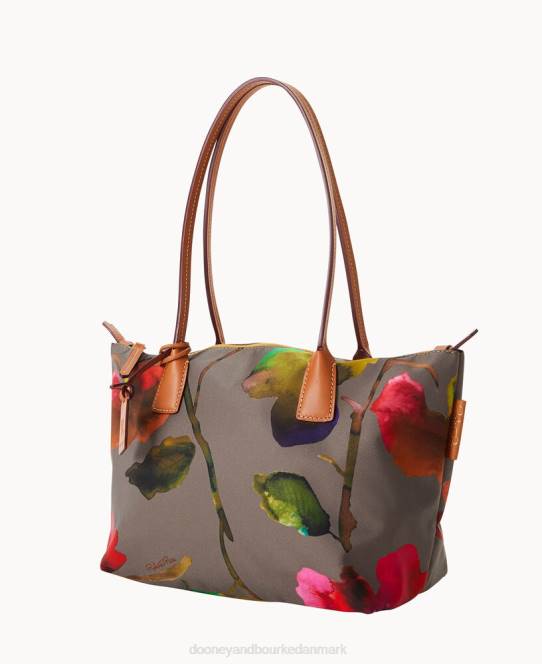 Dooney & Bourke roberta pieri blomst klassisk sm robertina tote med langt hank JV0J1437 poser taupe