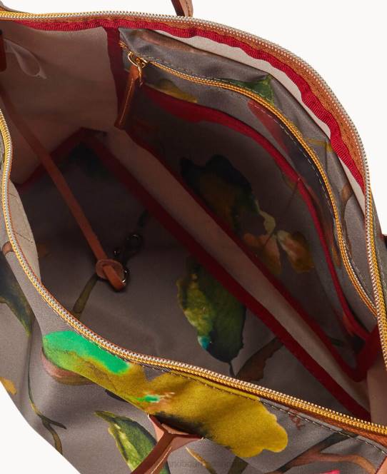 Dooney & Bourke roberta pieri blomst klassisk sm robertina tote med langt hank JV0J1437 poser taupe