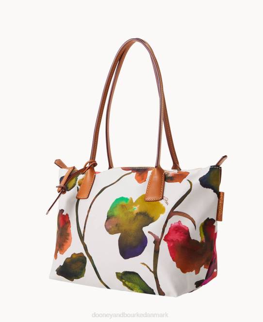 Dooney & Bourke roberta pieri blomst klassisk sm robertina tote med langt hank JV0J1438 poser hvid