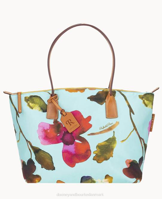 Dooney & Bourke roberta pieri blomst klassisk stor robertina-tote JV0J1138 poser lyseblå
