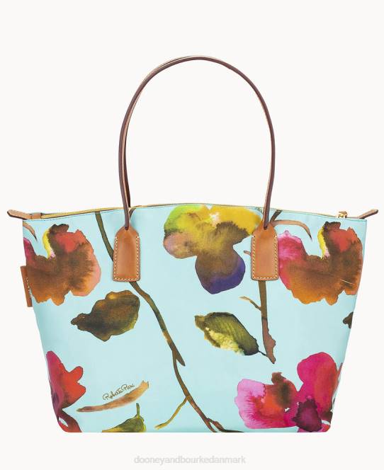 Dooney & Bourke roberta pieri blomst klassisk stor robertina-tote JV0J1138 poser lyseblå