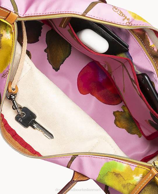 Dooney & Bourke roberta pieri blomst klassisk stor robertina-tote JV0J1139 poser lyserød