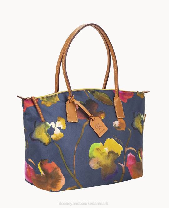 Dooney & Bourke roberta pieri blomst klassisk stor robertina-tote JV0J1140 poser flåde