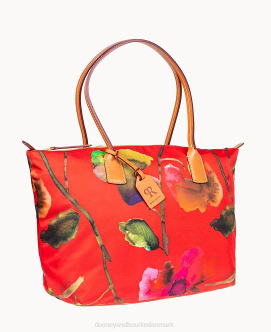 Dooney & Bourke roberta pieri blomst klassisk stor robertina-tote JV0J1141 poser rød