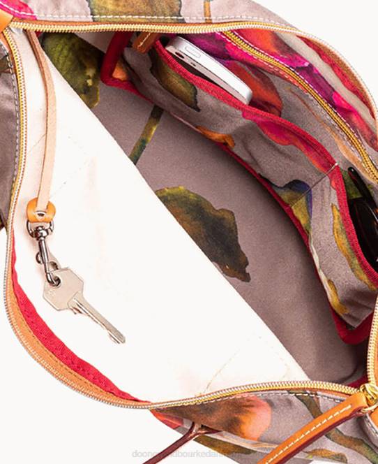 Dooney & Bourke roberta pieri blomst klassisk stor robertina-tote JV0J1142 poser taupe