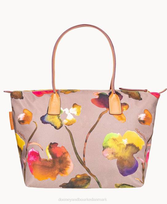 Dooney & Bourke roberta pieri blomst klassisk stor robertina-tote JV0J1142 poser taupe
