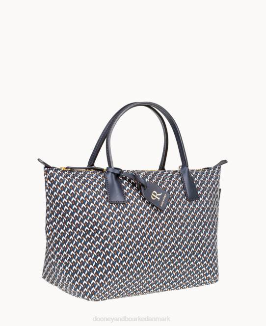 Dooney & Bourke roberta pieri tatami klassisk lille robertina-tote JV0J979 poser midnatsblå
