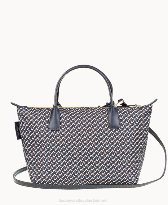 Dooney & Bourke roberta pieri tatami klassisk lille robertina-tote JV0J979 poser midnatsblå