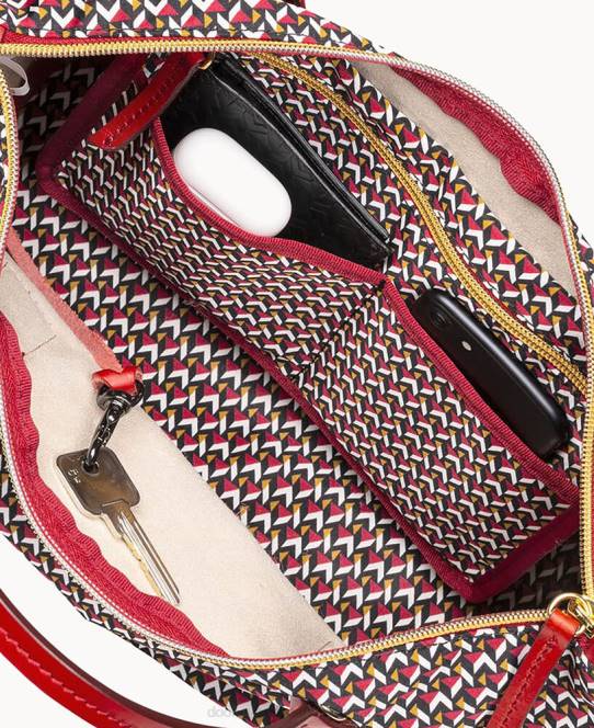 Dooney & Bourke roberta pieri tatami klassisk lille robertina-tote JV0J981 poser rubin