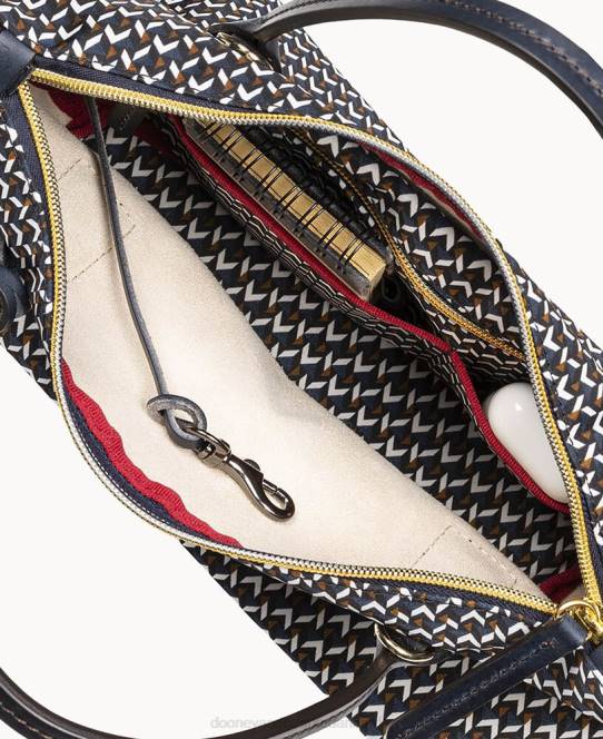 Dooney & Bourke roberta pieri tatami klassisk mini robertina tote JV0J992 poser midnatsblå