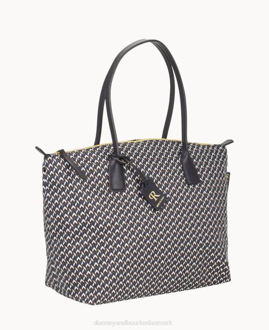 Dooney & Bourke roberta pieri tatami klassisk stor robertina-tote JV0J983 poser midnatsblå