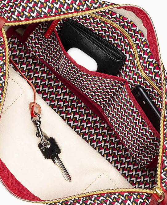 Dooney & Bourke roberta pieri tatami klassisk stor robertina-tote JV0J985 poser rubin