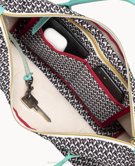 Dooney & Bourke roberta pieri tatami sjov lille robertina-tote JV0J1005 poser aqua