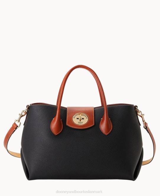 Dooney & Bourke småsten drejelås håndtag tote 30 JV0J1416 poser sort