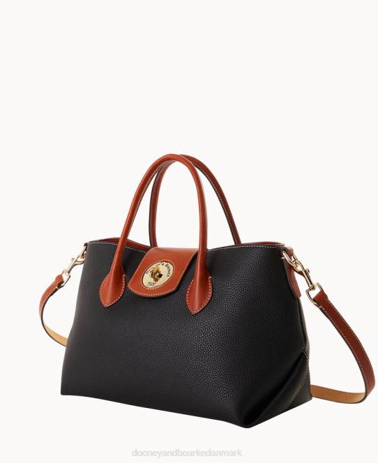 Dooney & Bourke småsten drejelås håndtag tote 30 JV0J1416 poser sort
