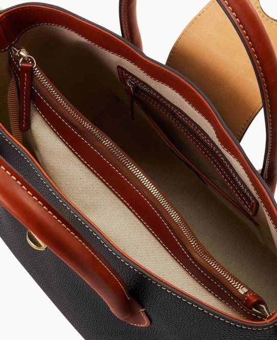 Dooney & Bourke småsten drejelås håndtag tote 30 JV0J1416 poser sort