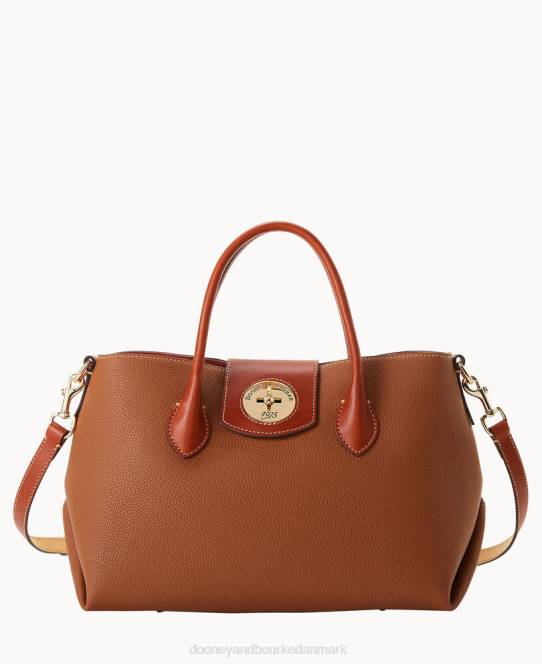 Dooney & Bourke småsten drejelås håndtag tote 30 JV0J1418 poser karamel