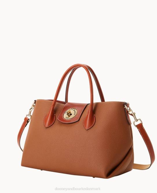 Dooney & Bourke småsten drejelås håndtag tote 30 JV0J1418 poser karamel