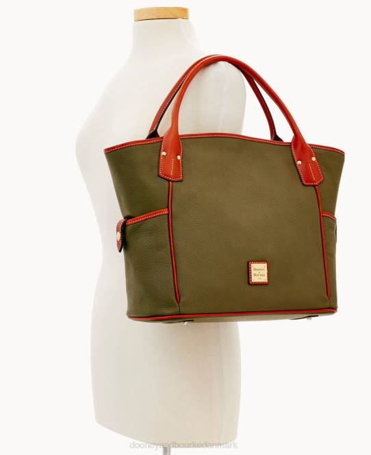 Dooney & Bourke småsten korn kristen tote JV0J1343 poser oliven