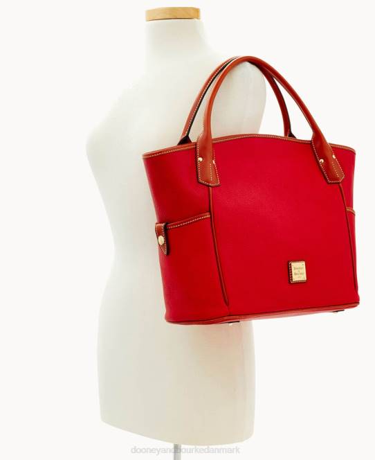 Dooney & Bourke småsten korn kristen tote JV0J1344 poser rød
