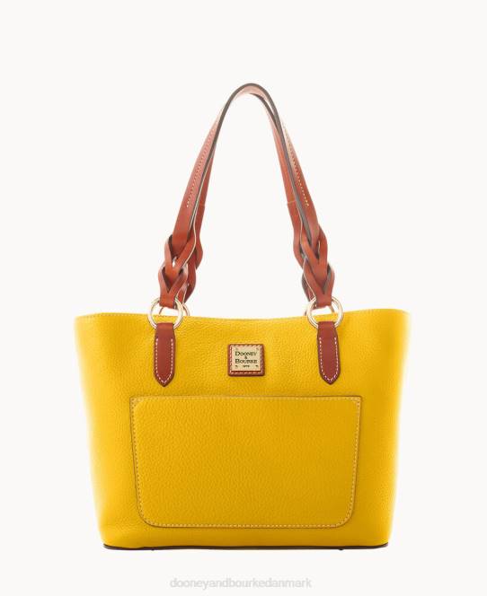 Dooney & Bourke småsten korn lille gretchen tote JV0J1349 poser sennep