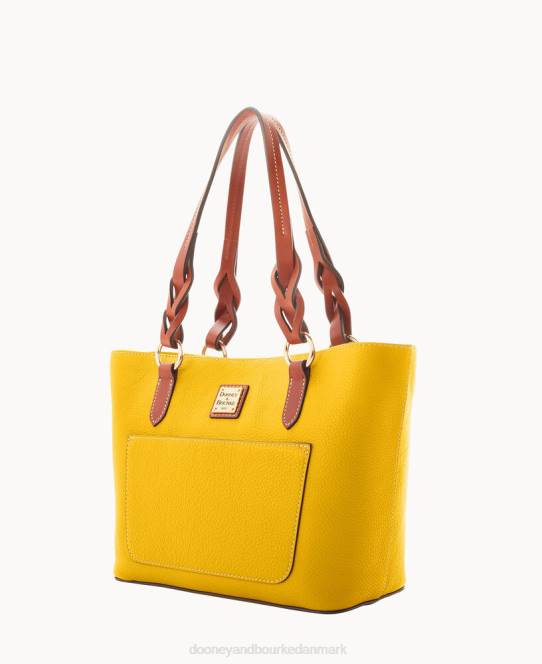 Dooney & Bourke småsten korn lille gretchen tote JV0J1349 poser sennep