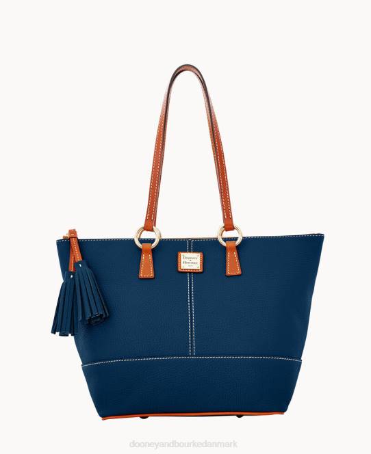 Dooney & Bourke småsten korn lille tobi tote JV0J1346 poser midnatsblå