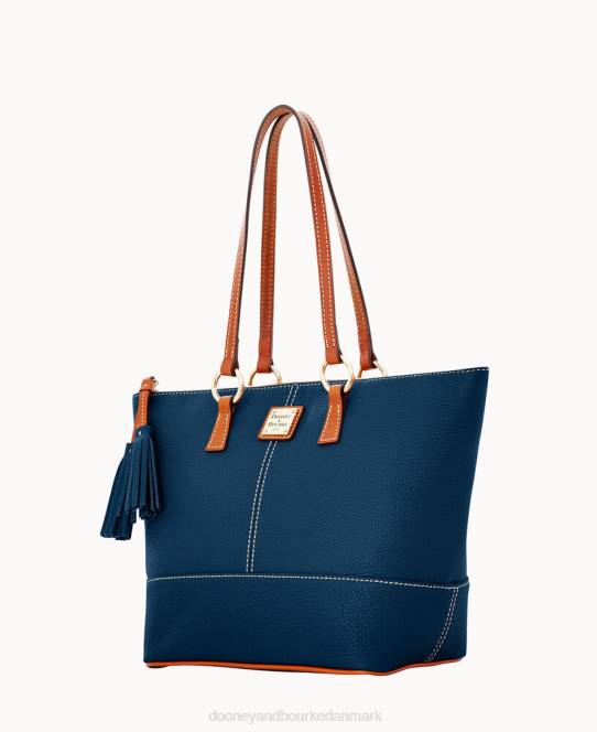 Dooney & Bourke småsten korn lille tobi tote JV0J1346 poser midnatsblå