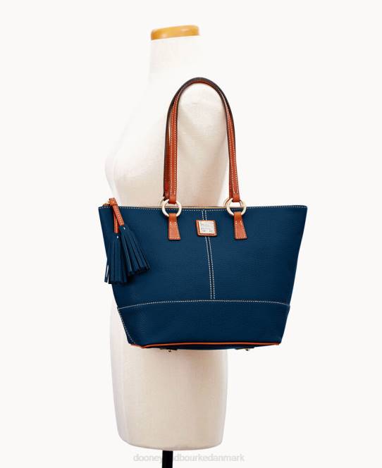 Dooney & Bourke småsten korn lille tobi tote JV0J1346 poser midnatsblå