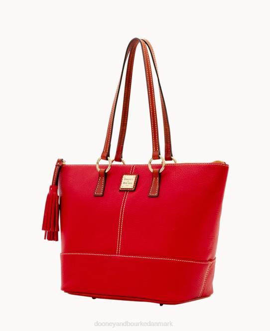 Dooney & Bourke småsten korn lille tobi tote JV0J1347 poser rød