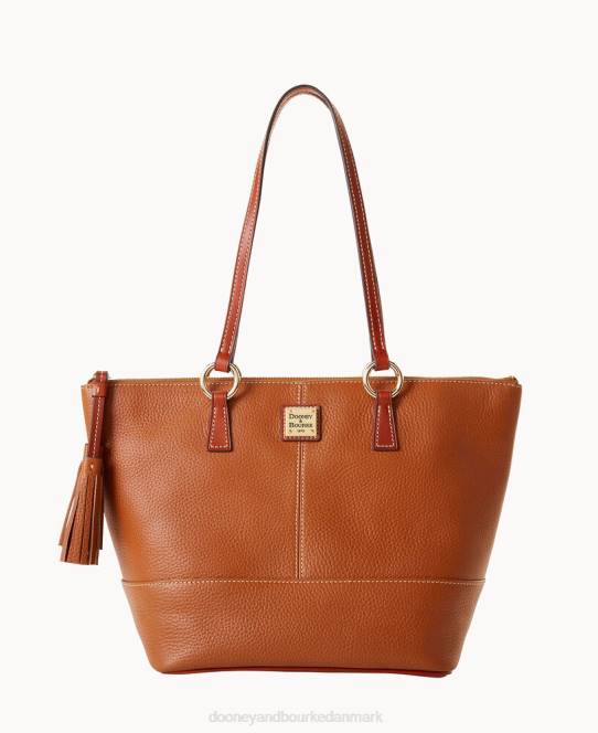 Dooney & Bourke småsten korn lille tobi tote JV0J989 poser karamel