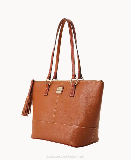 Dooney & Bourke småsten korn lille tobi tote JV0J989 poser karamel