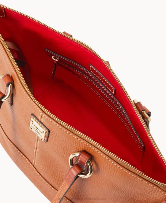 Dooney & Bourke småsten korn lille tobi tote JV0J989 poser karamel