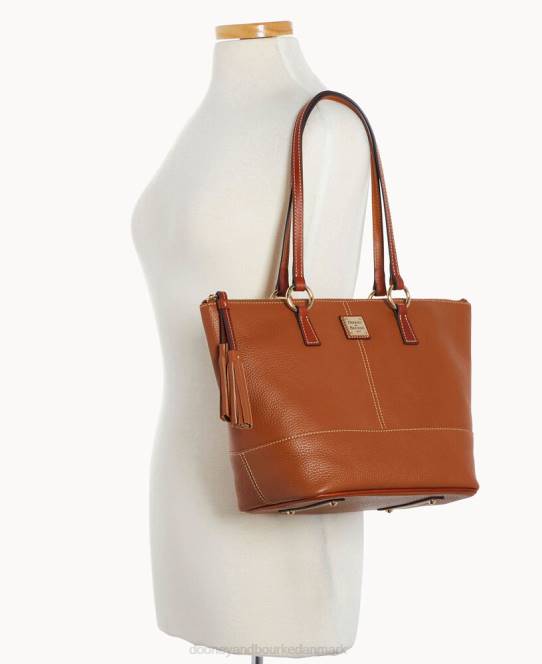 Dooney & Bourke småsten korn lille tobi tote JV0J989 poser karamel
