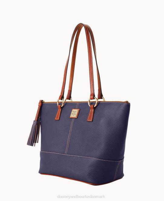 Dooney & Bourke småsten korn lille tobi tote JV0J990 poser midnatsblå