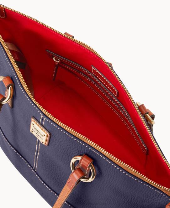 Dooney & Bourke småsten korn lille tobi tote JV0J990 poser midnatsblå