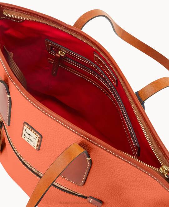 Dooney & Bourke småsten korn lille tote JV0J918 poser koral